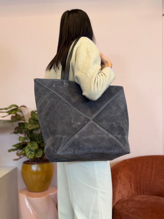 Tote bag scamosciata