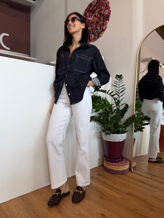 Jeans dritto bianco JIJI