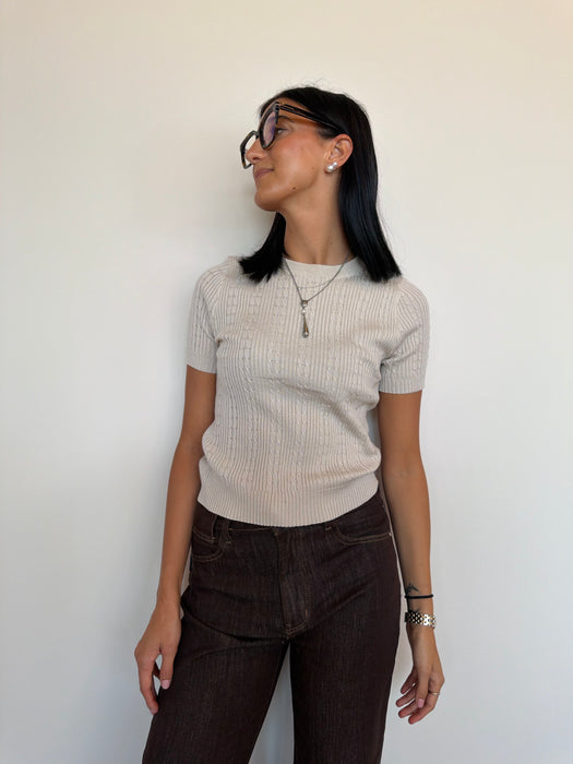 Maglia girocollo "trecce"