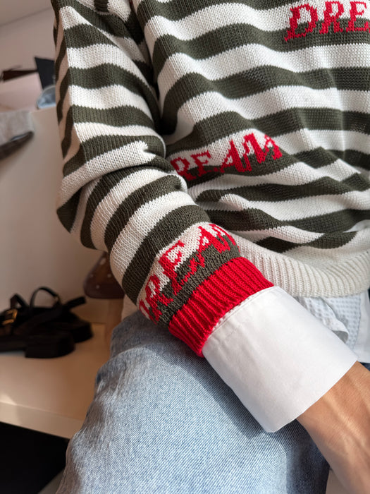 Maglioncino righe "DREAM"