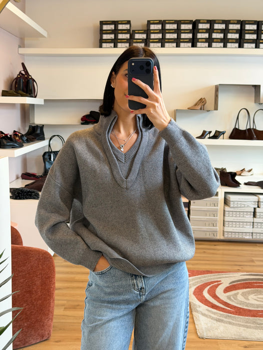 Maglione doppio collo - vari colori