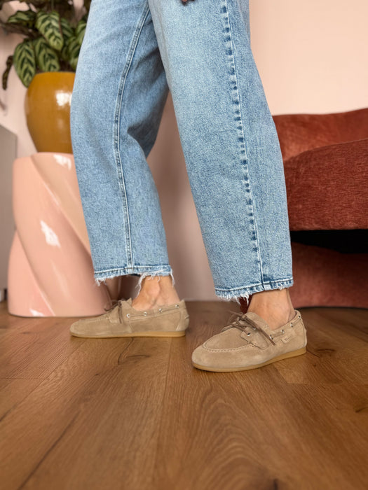 Mocassino barca taupe
