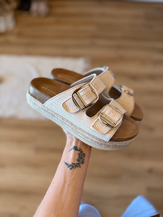 Ciabatta platform tessuto