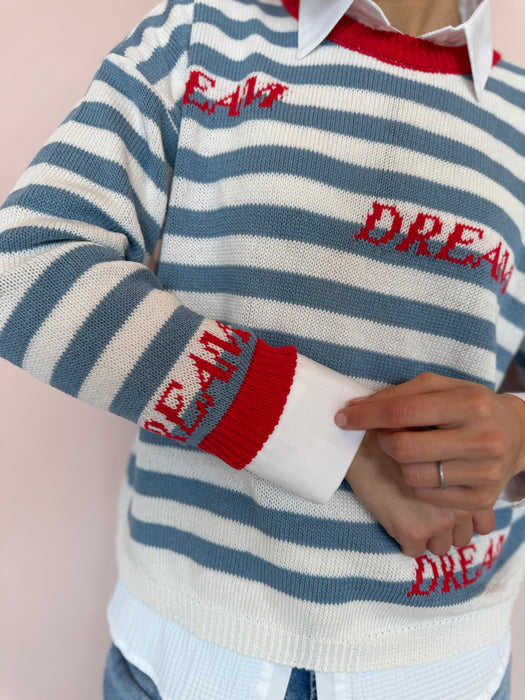 Maglioncino righe "DREAM"