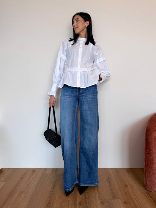 CAMICIA CON VOLANT IN VITA