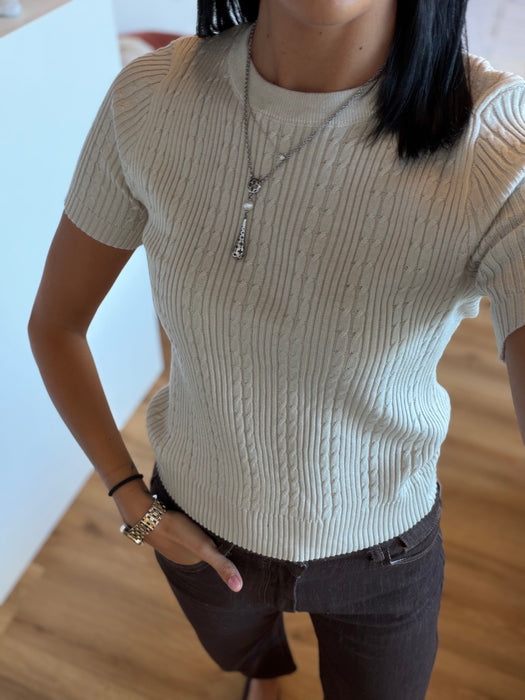 Maglia girocollo "trecce"