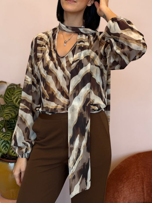 Camicetta fantasia Georgette