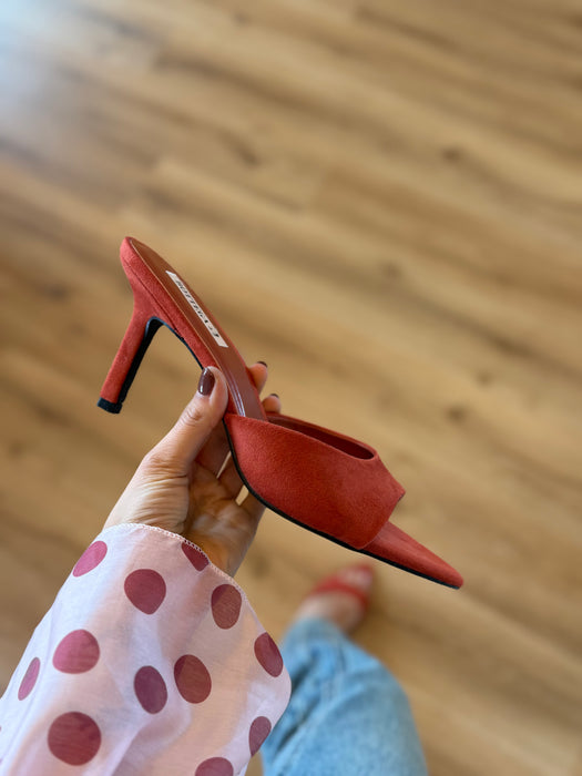Mules tacco Wendy arancio