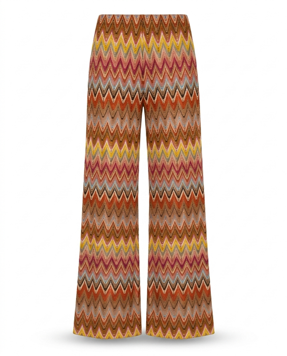 PANTALONE IN MAGLIA TRAFORATA FANTASIA