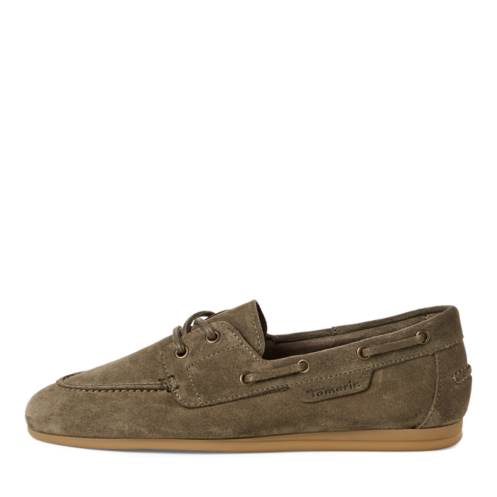 Mocassino barca verde oliva