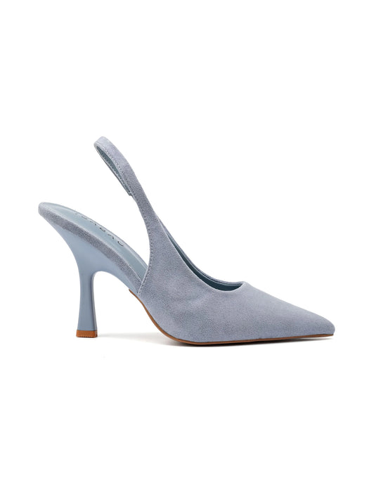 Slingback Diana camoscio CELESTE