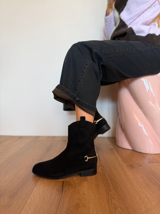 Stivaletto fibbia NERO