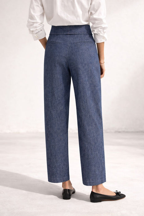 Pantalone morbido chiusura sovrapposta DENIM