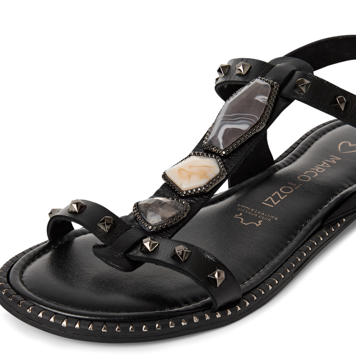 Sandaletto pietre NERO