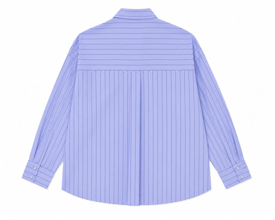 Camicia a righe azzurra